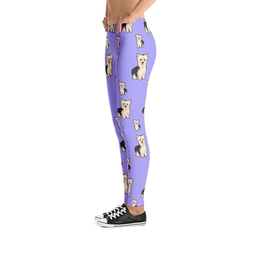 Purple Yorkie Leggings