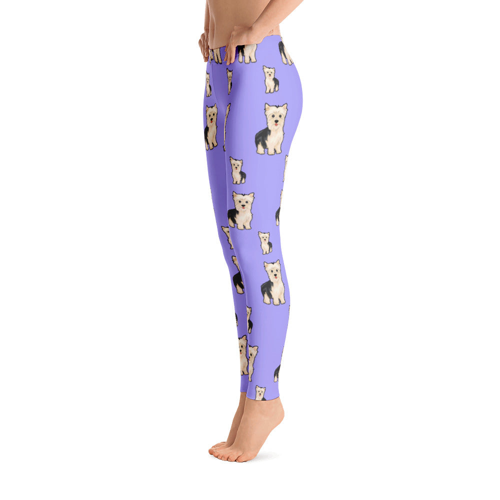 Purple Yorkie Leggings