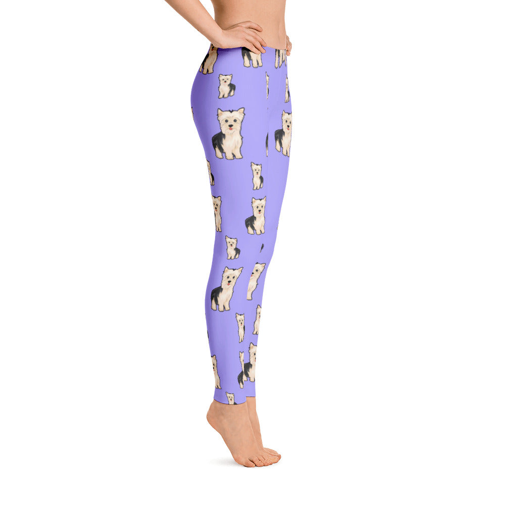 Purple Yorkie Leggings