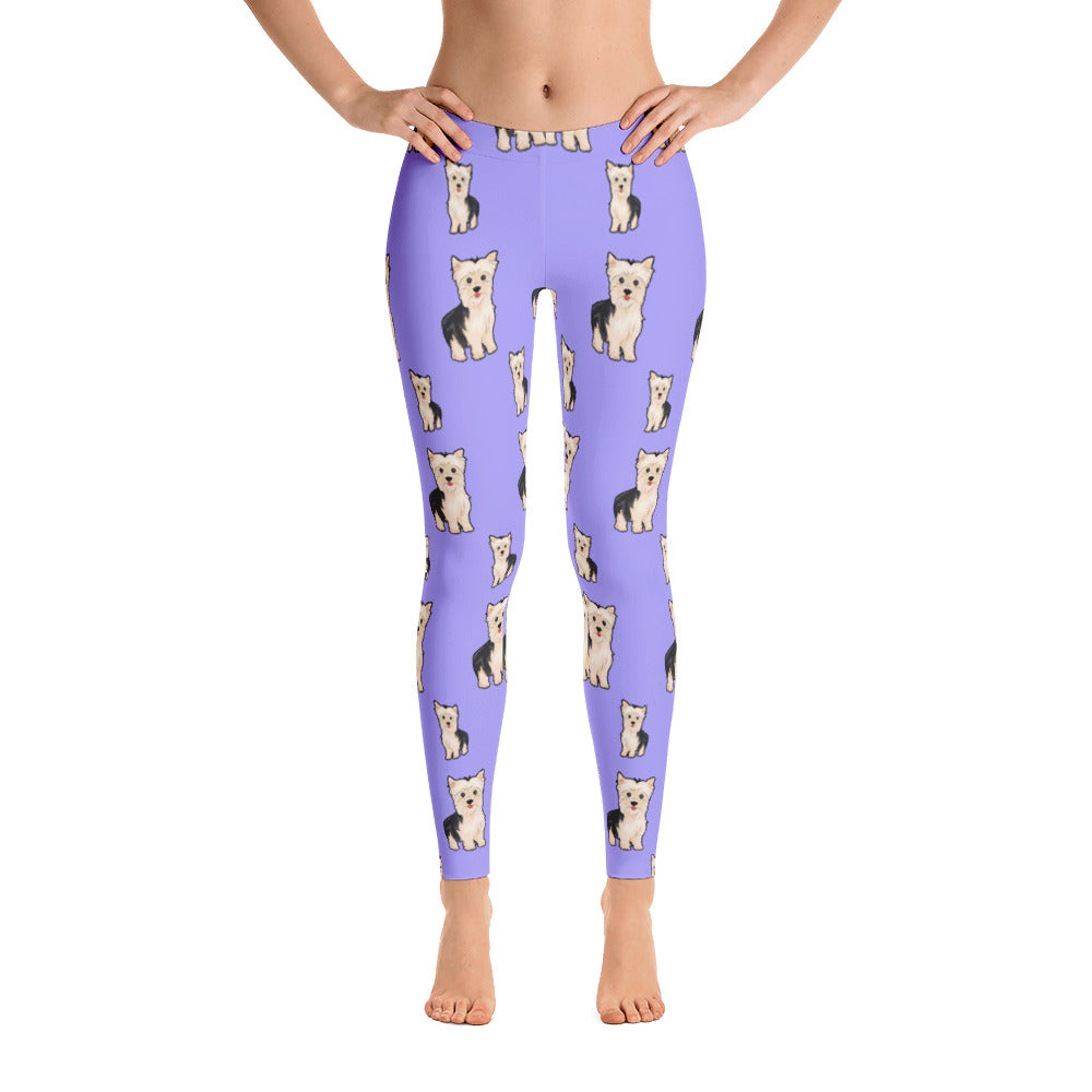 Purple Yorkie Leggings