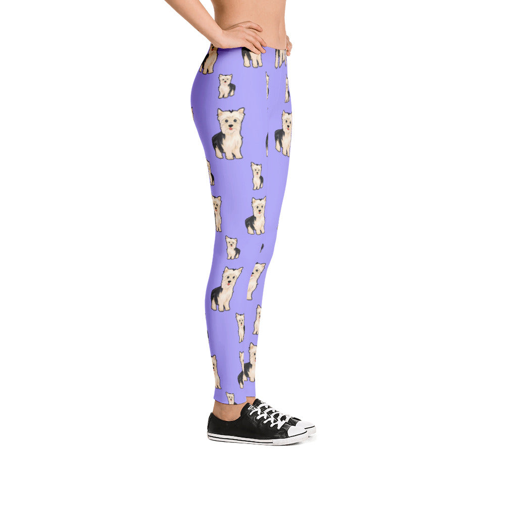 Purple Yorkie Leggings