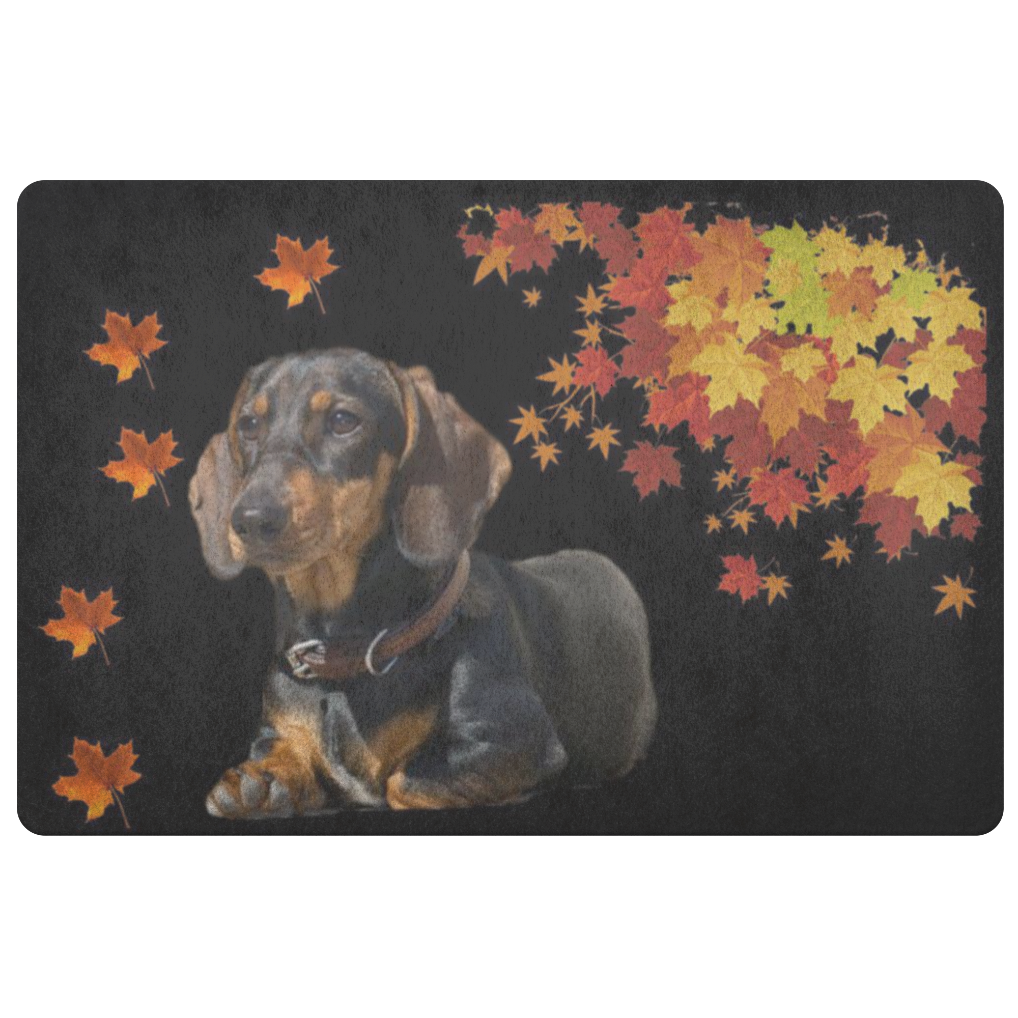 Dachshund Doormat - Fall