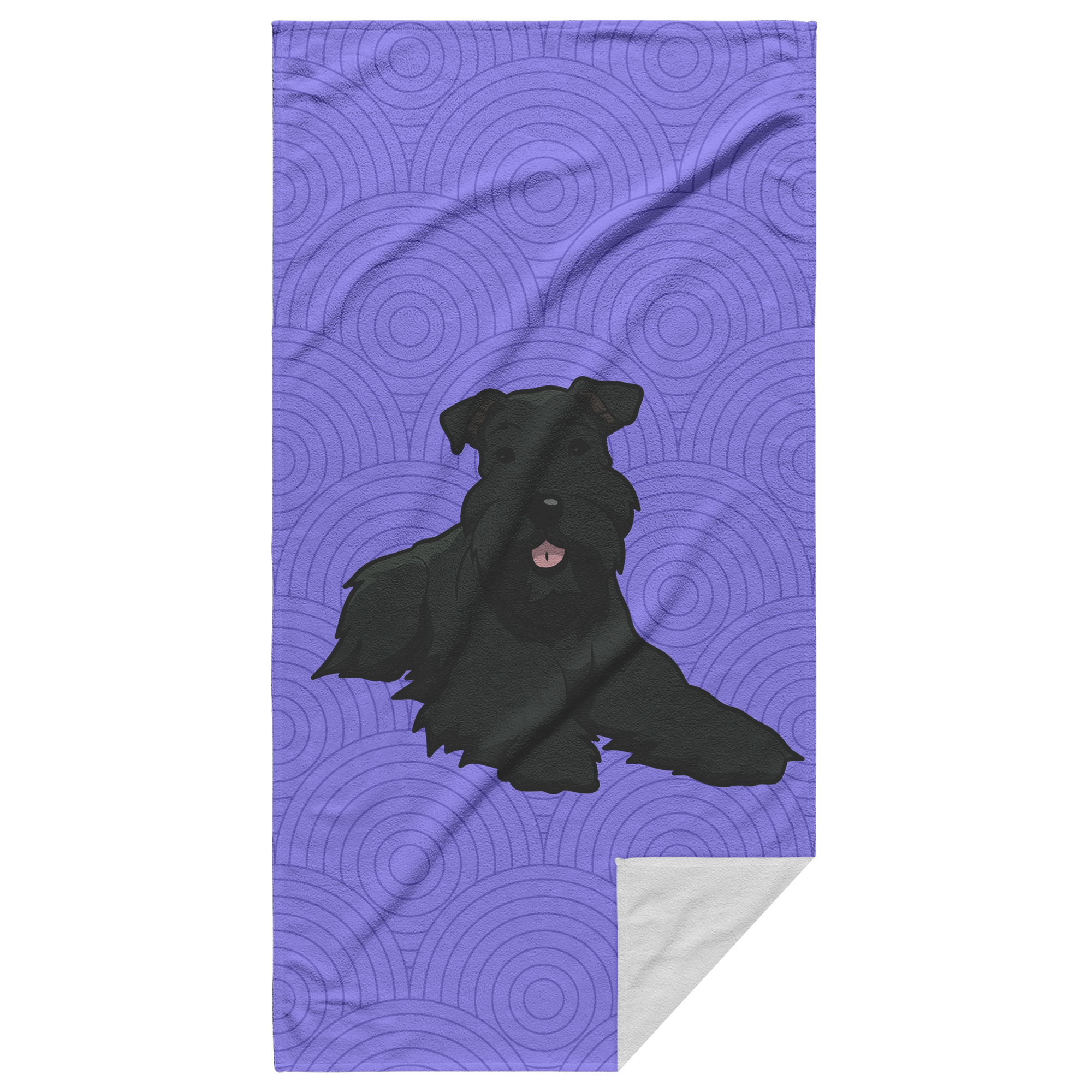 Schnauzer Beach Towel - Black