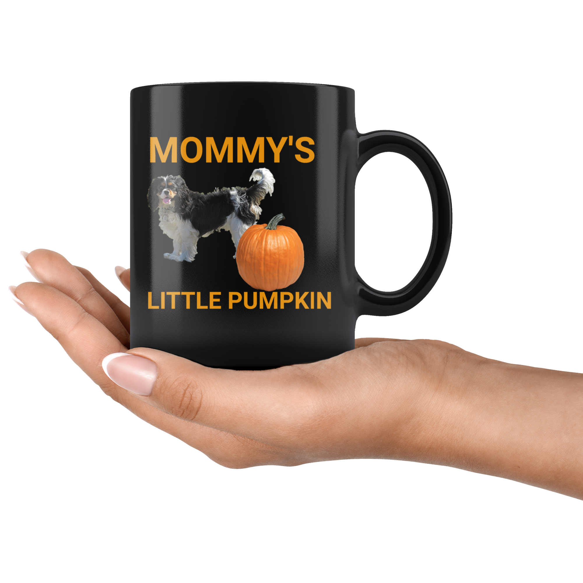 Mommy's Little Pumpkin Mug - Tri Cavalier King Charles Spaniel