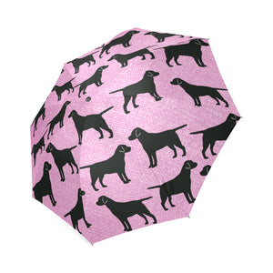 Black Labrador Umbrella - Pink