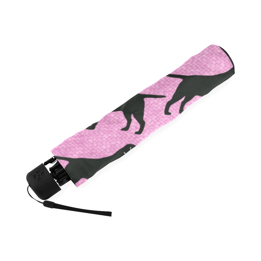 Black Labrador Umbrella - Pink