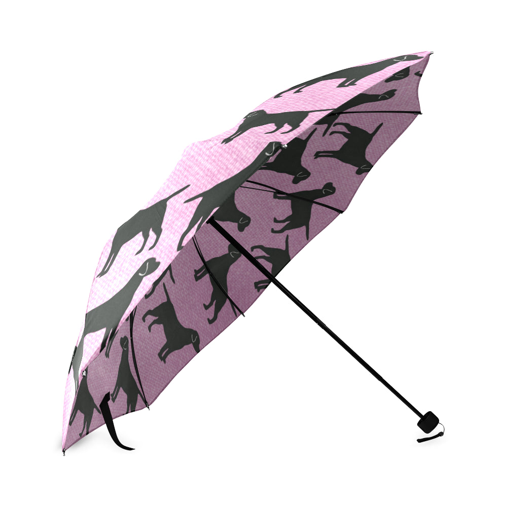 Black Labrador Umbrella - Pink