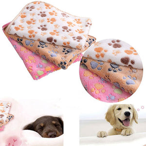 Soft Paw Print Doggie Blanket