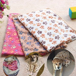 Soft Paw Print Doggie Blanket