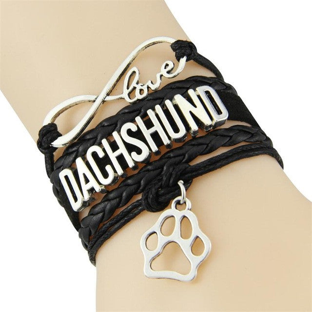 Infinity Love Dachshund Bracelet