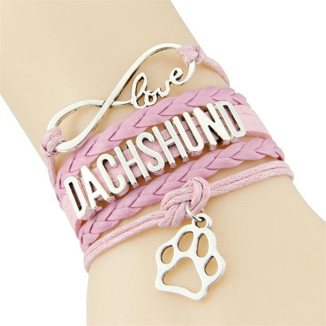 Infinity Love Dachshund Bracelet