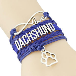 Infinity Love Dachshund Bracelet