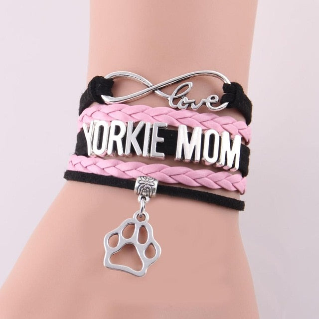Infinity Yorkie Mom Bracelet