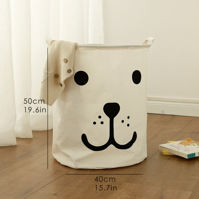 Dog Face Laundry/Toy Basket