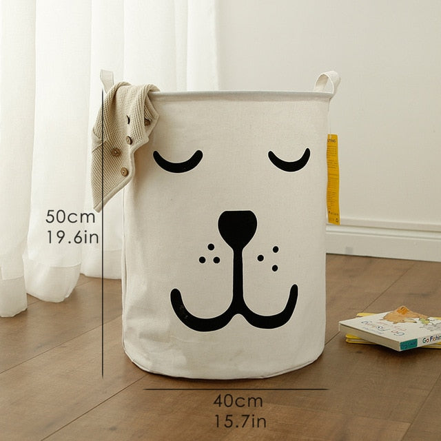 Dog Face Laundry/Toy Basket