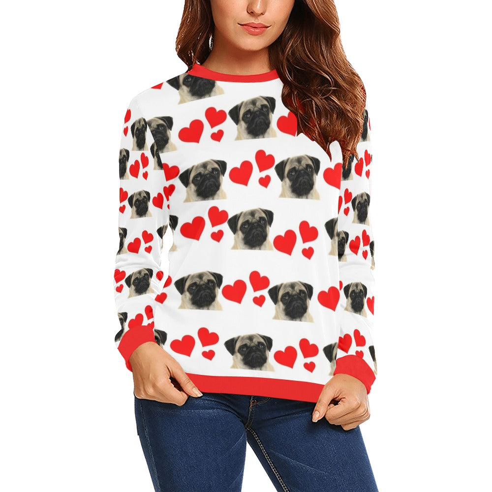 Pug Hearts Sweatshirt