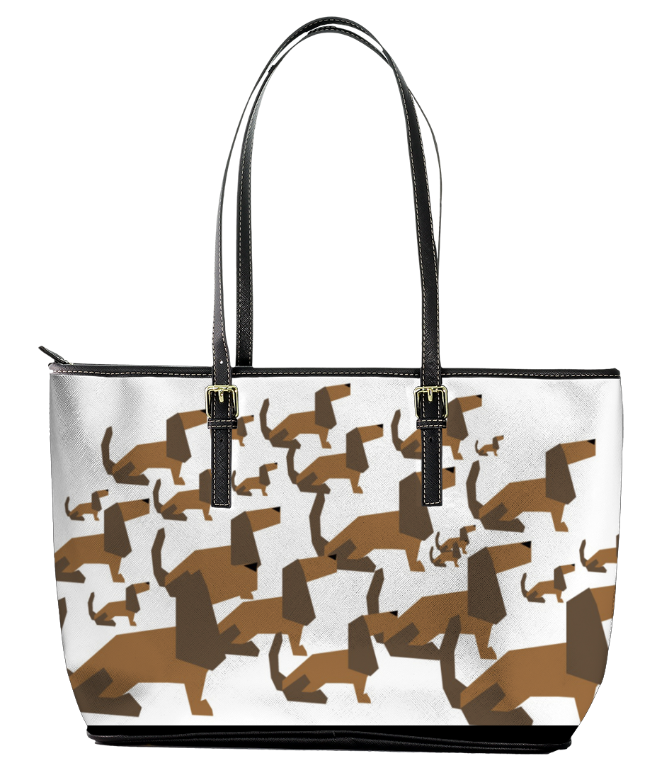 Cartoon Dachshund Tote Bag