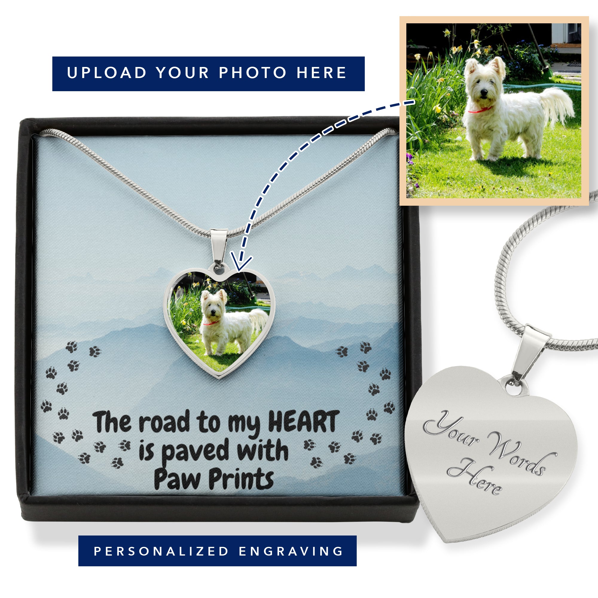 Personalized The Road To My Heart Necklace