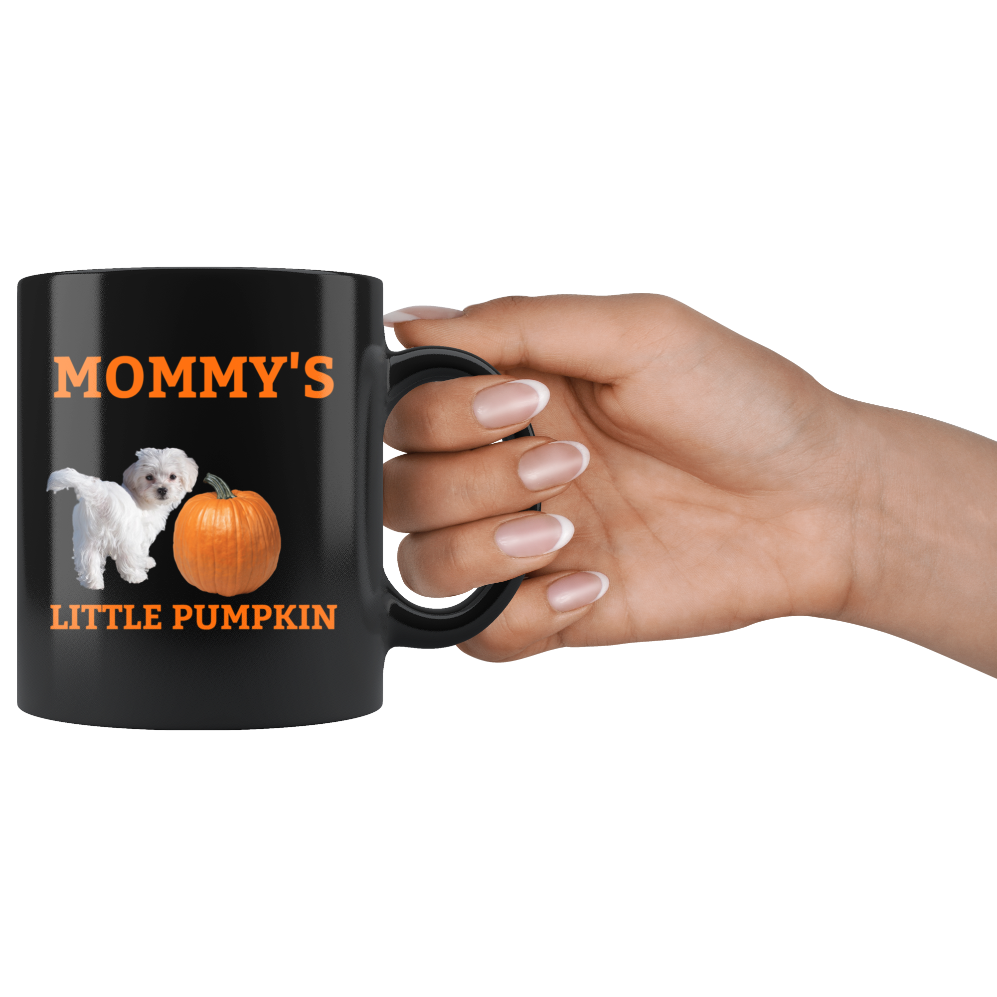 Mommy's Little Pumpkin Mug - Maltese Puppy