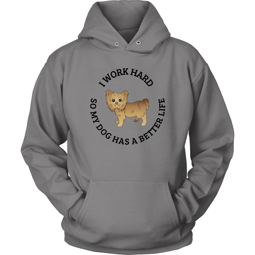 I Work Hard Sweatshirt - Yorkie