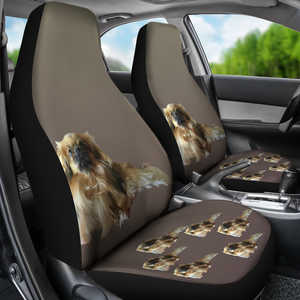 Tibetan Spaniel Car Seat Covers (Set of 2)