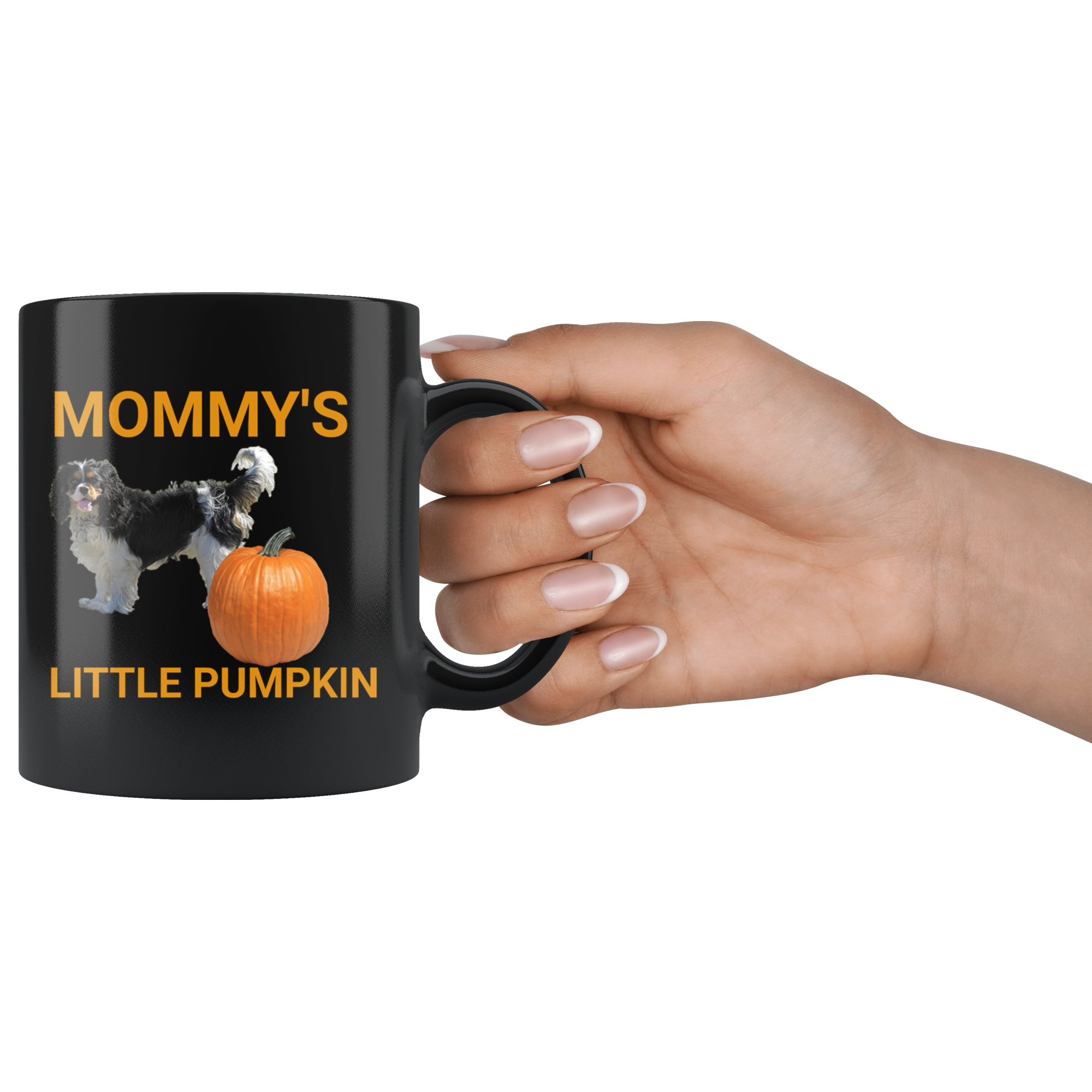 Mommy's Little Pumpkin Mug - Tri Cavalier King Charles Spaniel