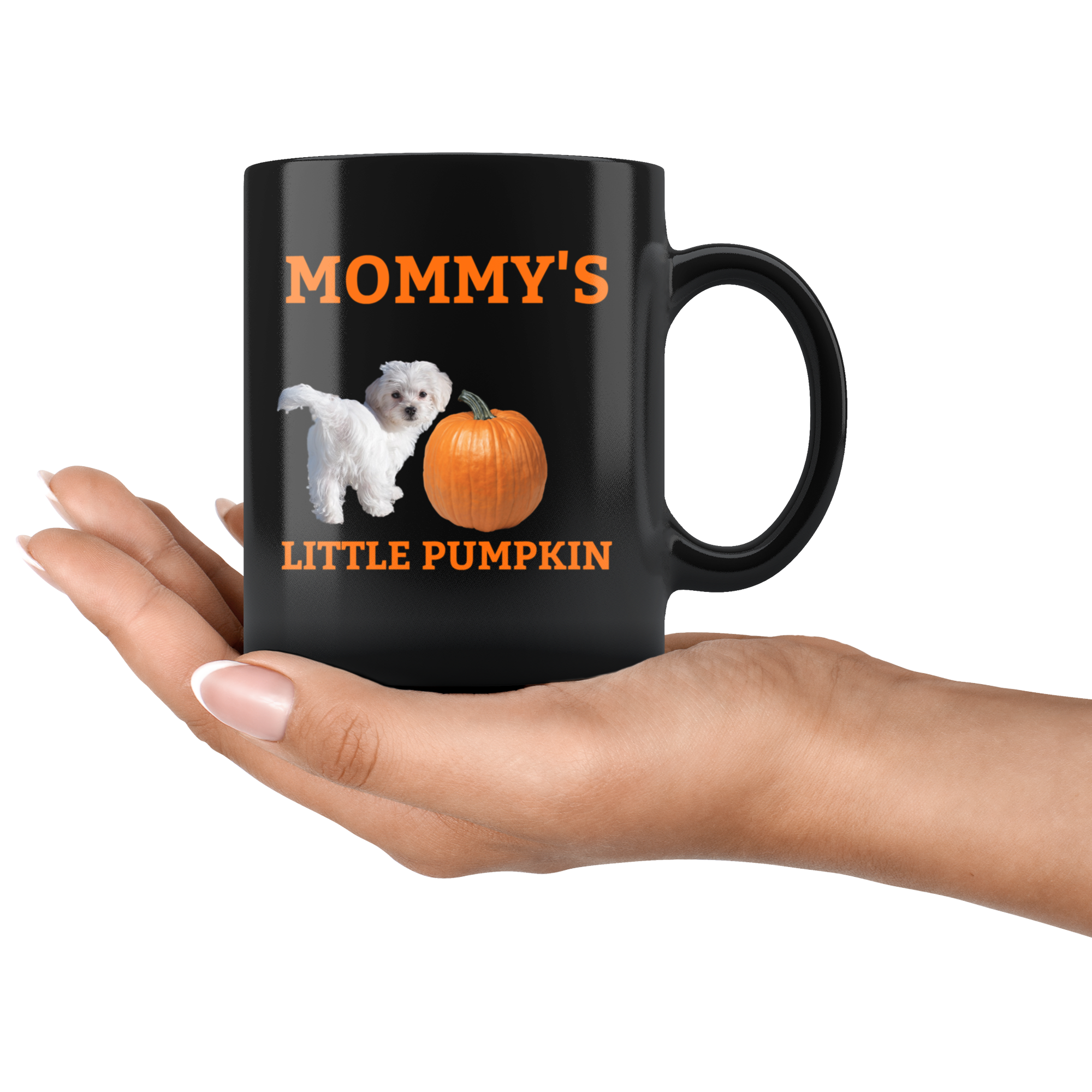 Mommy's Little Pumpkin Mug - Maltese Puppy