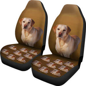 Yellow Labrador Car Seat Cover (Set of 2)